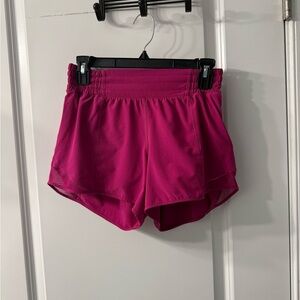 Lululemon Magenta Athletic Hotty Hot Shorts size 4